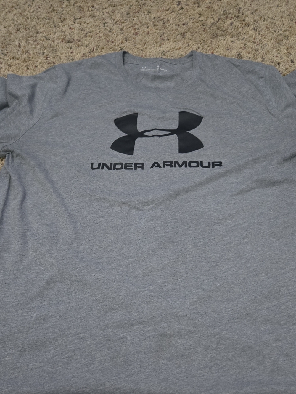 Under Armour Gray Short-Sleeve Logo Performance Tee